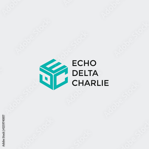 Letter Logo, EDC logo fully editable vector template