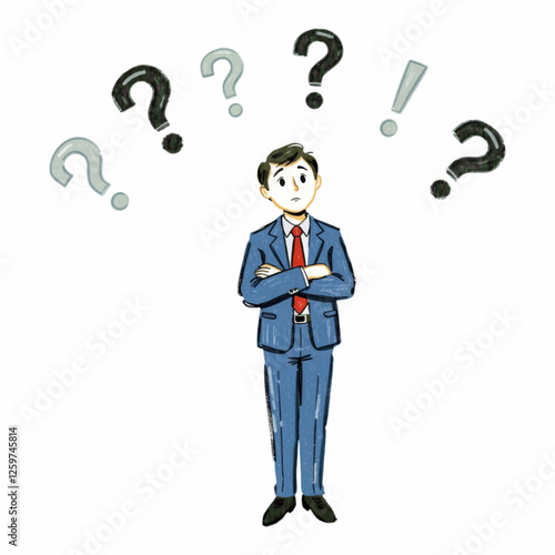 Illustration of Figure Character in crisis.