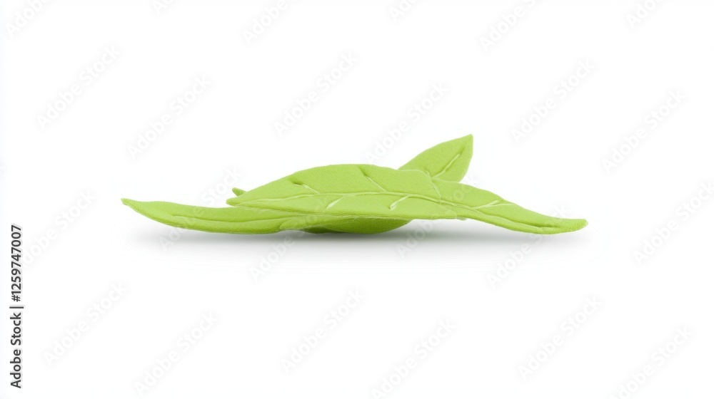 Fresh Green Mint Leaves Stacked on a White Background Showing Natural Texture and Color Fresh Green Mint Leaves Stacked on a White Background Showing Natural Texture and Color