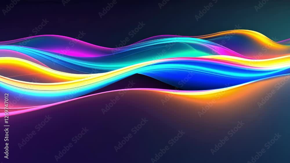 Colorful abstract waves create a vibrant and dynamic visual experience Colorful abstract waves create a vibrant and dynamic visual experience