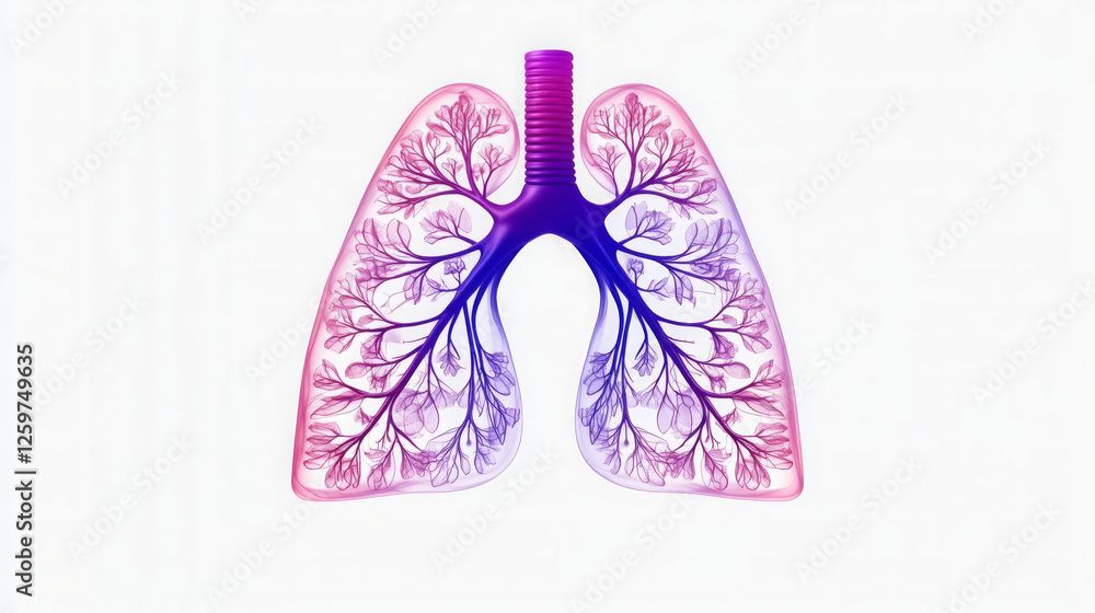 abstract lung icon featuring delicate floral patterns in pink and purple hues, symbolizing health and vitality. This artistic representation blends nature with human anatomy abstract lung icon featuring delicate floral patterns in pink and purple hues, symbolizing health and vitality. This artistic representation blends nature with human anatomy