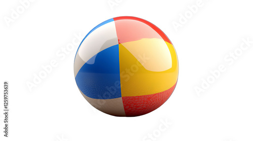 Free Download Classic Beach Ball, Isolated on Transparent Background - GFXLoad