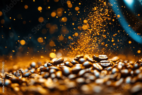 Coffee Beans Falling