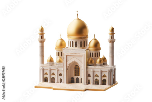 Wallpaper Mural Majestic Golden Mosque Architectural Model Peaceful Serenity Spiritual Beauty Torontodigital.ca