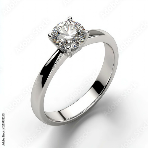Diamond Wedding Ring Isolated