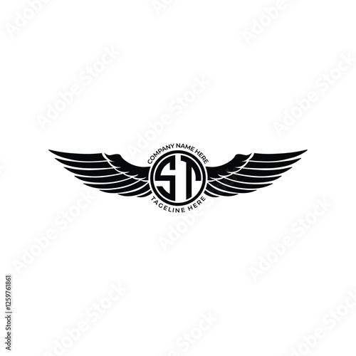 ST Monogram Logo With Wings