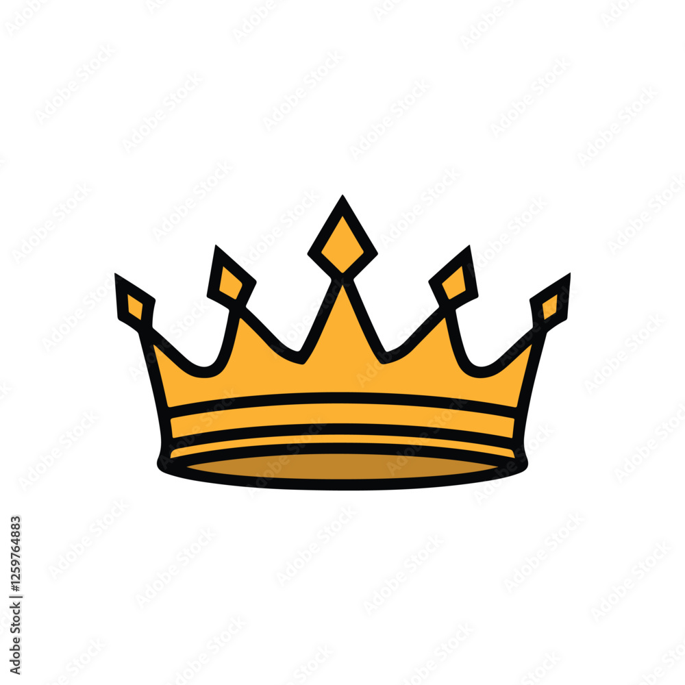 Obraz premium Crown vector, royal gold crown vector icon