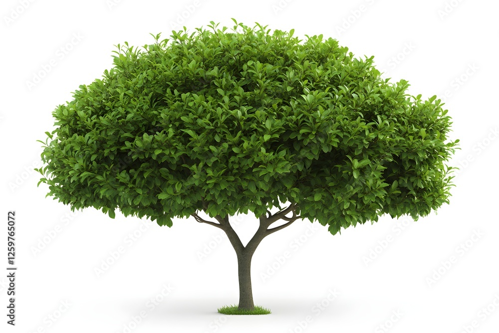 Lush green tree, isolated, studio, spring, nature, background, design Lush green tree, isolated, studio, spring, nature, background, design
