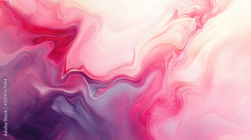 Fototapeta premium Abstract Fluid Pink Purple and Red Paint Swirl Background
