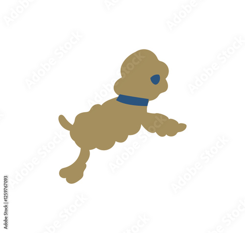 はしゃぐトイプードルのイラスト