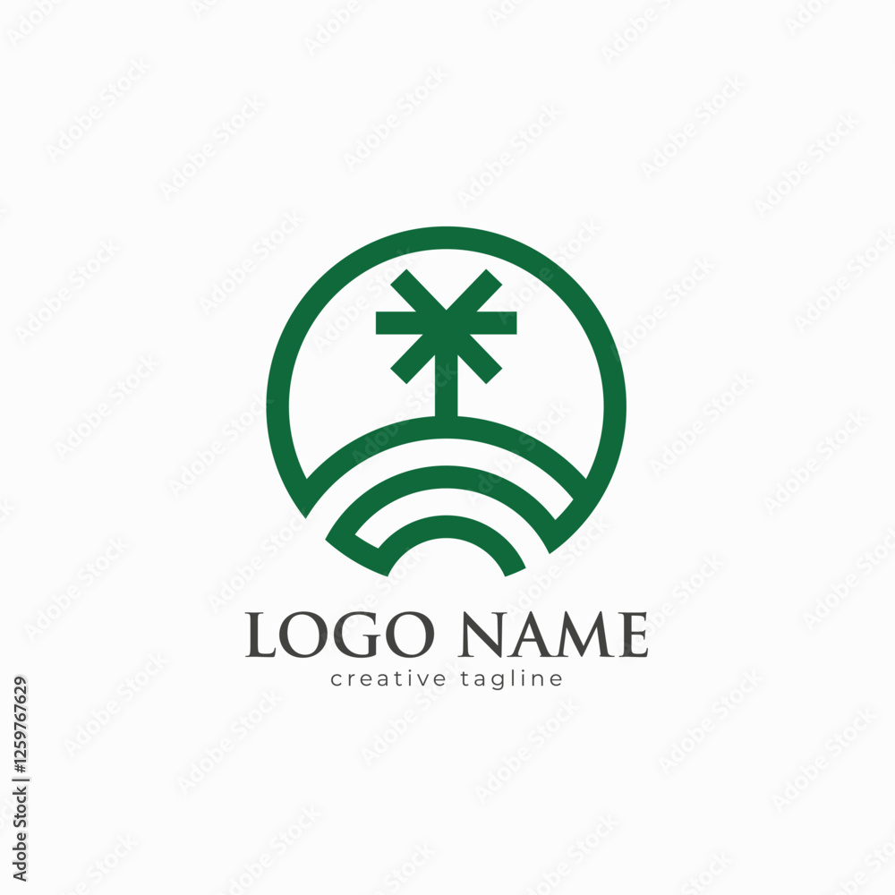 Fototapeta premium Palm tree logo