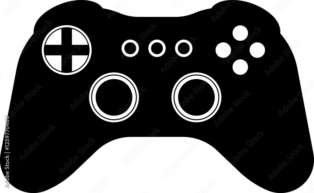 Games icon. Gamepad new concept. Black and white game controller symbol trendy flat and simple style icon for web site design, logo, app, game UI isolated on white background Games icon. Gamepad new concept. Black and white game controller symbol trendy flat and simple style icon for web site design, logo, app, game UI isolated on white background