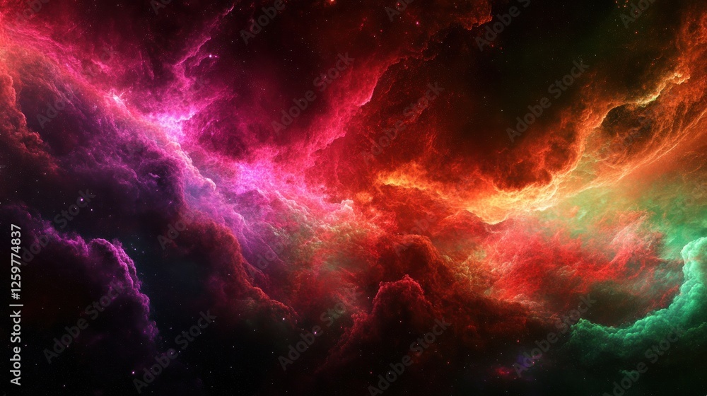 Cosmic Nebula Glowing gas clouds in space, background stars, perfect for science or fantasy Cosmic Nebula Glowing gas clouds in space, background stars, perfect for science or fantasy