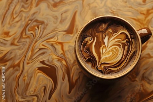 Coffee Swirl: Latte Art in a Cup photo