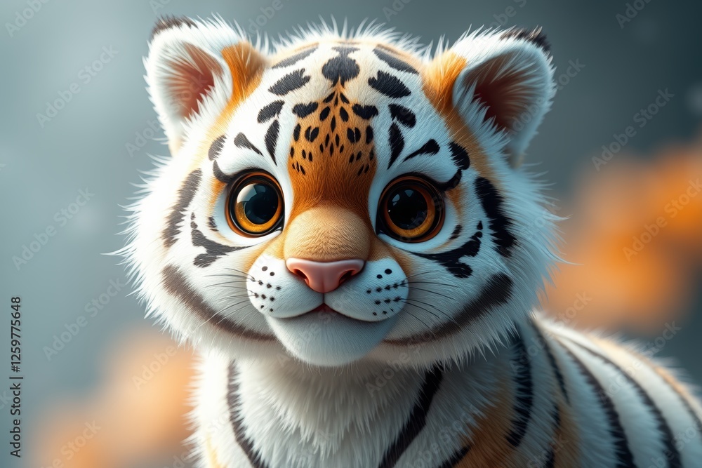 there is a close up of a tiger with big eyes there is a close up of a tiger with big eyes