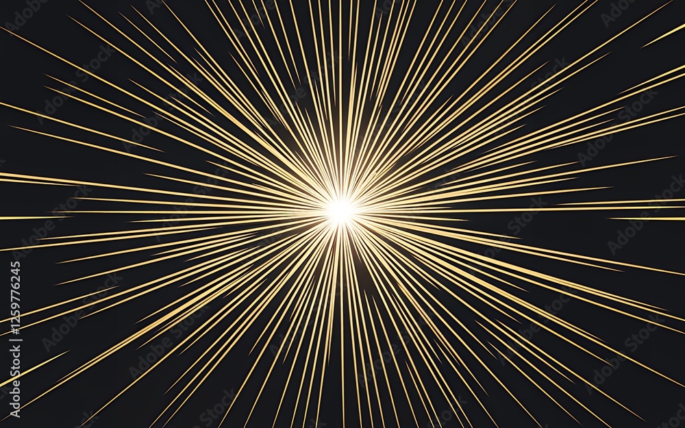 Abstract Gold Burst Radiating Lines on Black Background Dynamic Energy Speed Light Design Abstract Gold Burst Radiating Lines on Black Background Dynamic Energy Speed Light Design