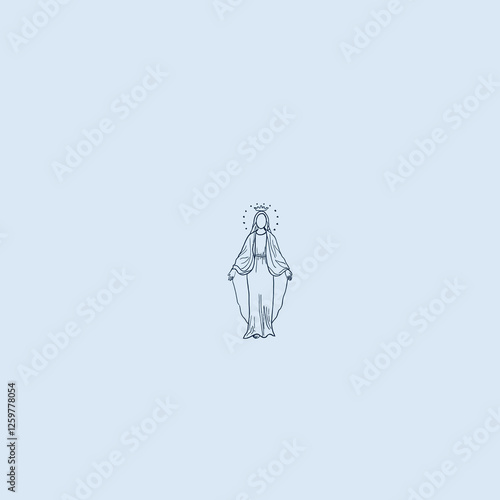 THESE HIGH QUALITY MOTHER MARIA VECTOR FOR USING VARIOUS TYPES OF DESIGN WORKS LIKE T-SHIRT, LOGO, TATTOO AND HOME WALL DESIGN