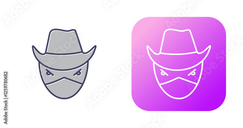 Canvas Print Bandit Vector Icon