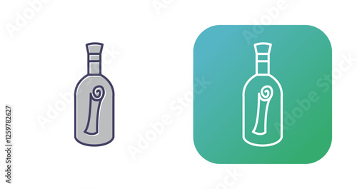 Scroll in Bottle Vector Icon