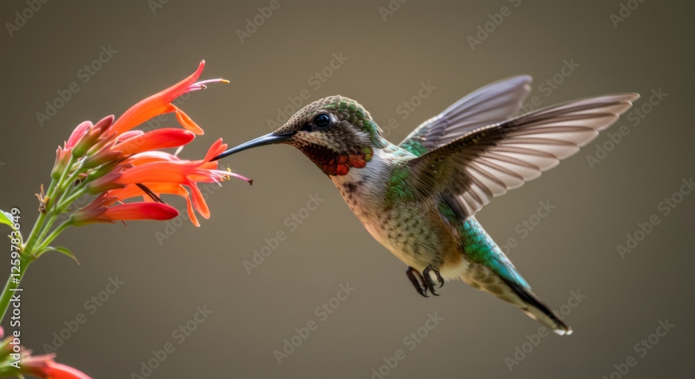 Naklejka premium Hummingbird in Flight 