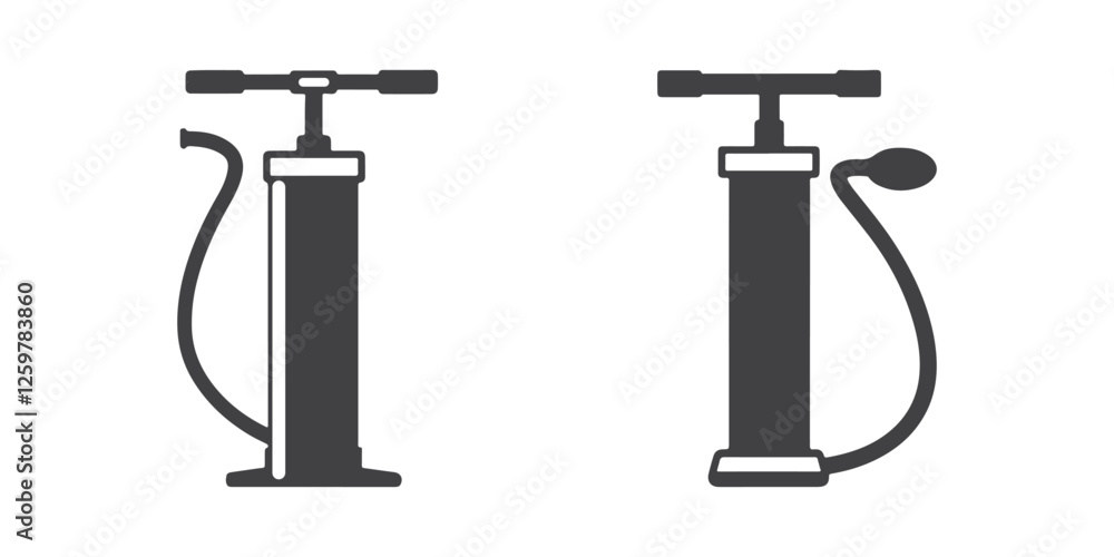 Professional Air Pump Icons Silhouette Vector Illustration Professional Air Pump Icons Silhouette Vector Illustration