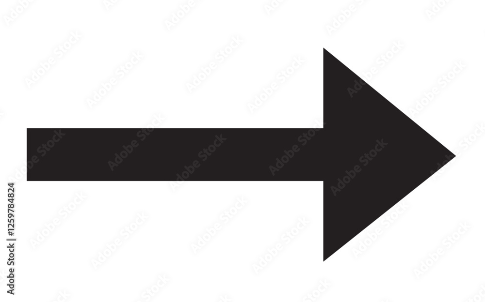 Black right arrow vector icon. Black right arrow vector icon.