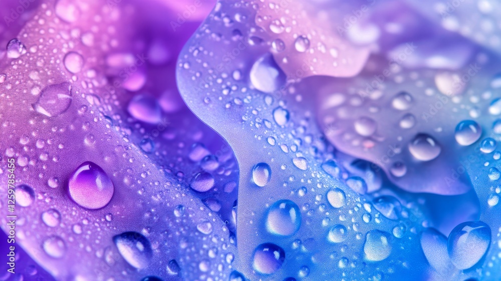 Close-Up of Colorful Surface with Water Droplets and Texture Close-Up of Colorful Surface with Water Droplets and Texture