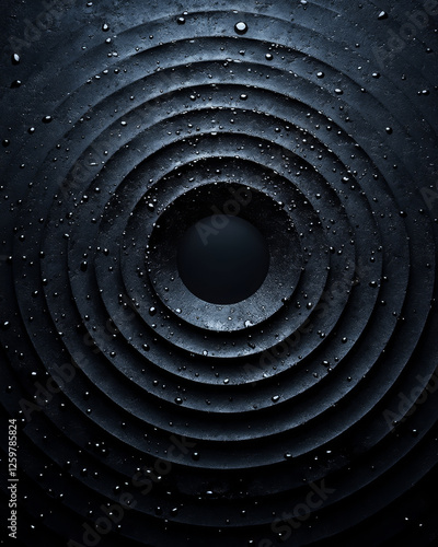 Abstract sound circles create mesmerizing visual effect photo