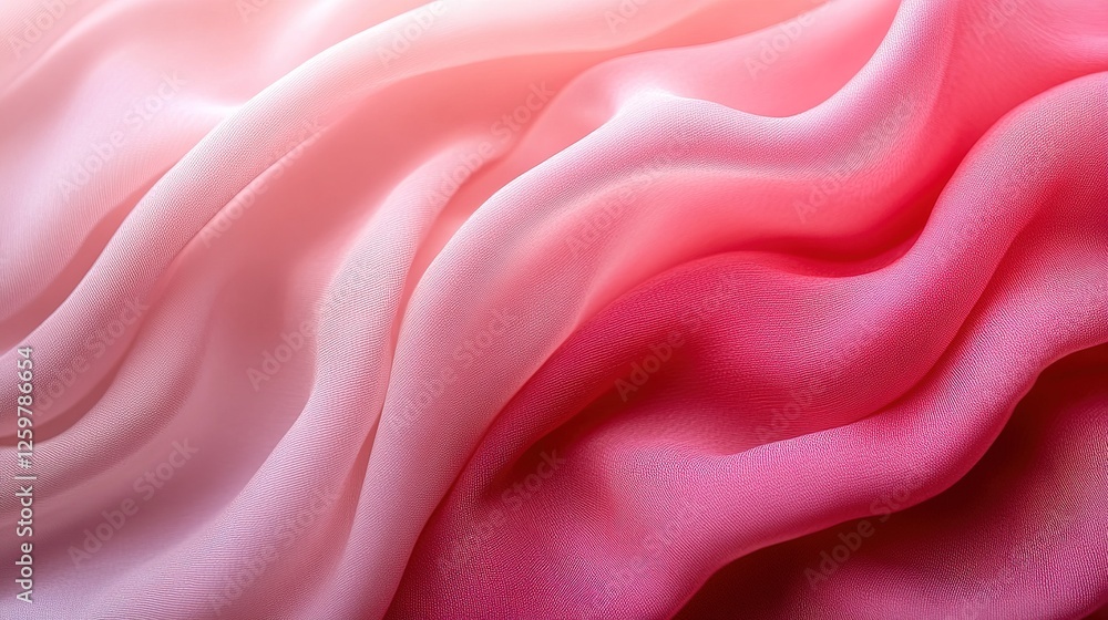 Soft Pink and Red Fabric Draped in Gentle Waves Soft Pink and Red Fabric Draped in Gentle Waves