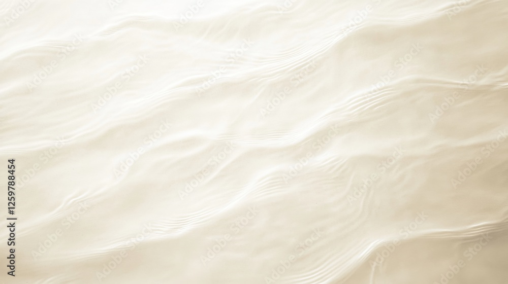Obraz premium Serene Blank Parchment with Rippling Waves: Delicate Textured Surface Evoking Tranquility, Ample White Space for Calm Presentation, Soft Tones, Detailed, Soothing, Artistic Design