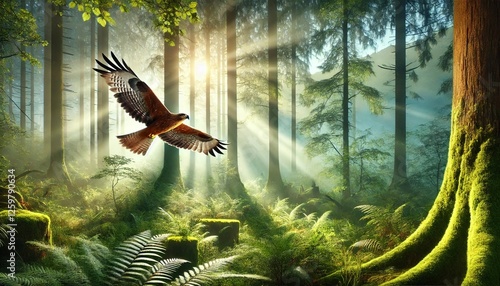 eagle in the forest photo