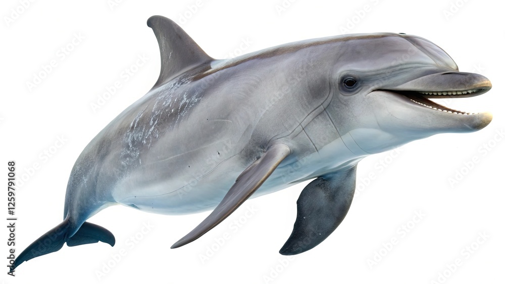 Fototapeta premium dolphin isolated on white background