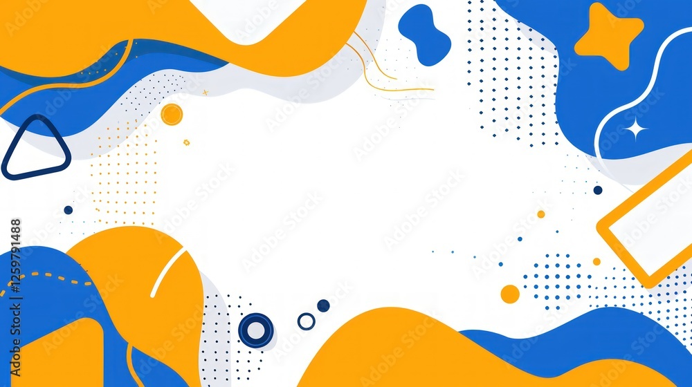 Fototapeta premium Abstract Blue and Orange Swirls Background