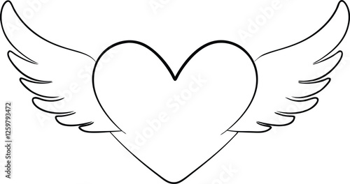 Winged Heart Symbol Love, Freedom, Spirit, Soul, Flight, Passion, Hope, Romance, Affection, Devotion