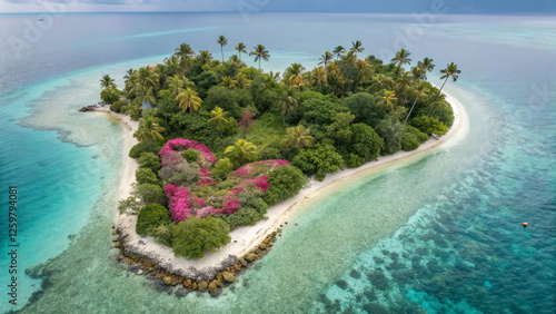 Breathtaking Heart-Shaped Island in a Tropical Paradise