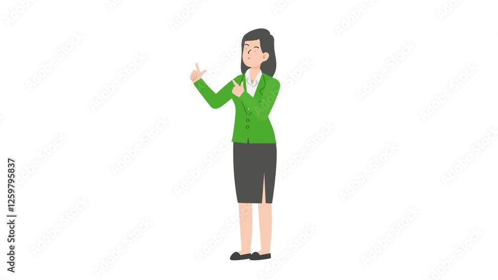 Woman is standing and giving a lecture cartoon animation
Woman is standing and giving a lecture cartoon animation