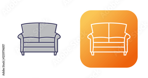 Double Sofa Vector Icon
