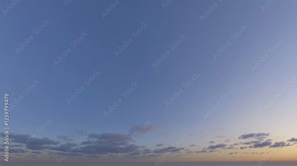 Tranquil Evening Sky at Sunset with a Beautiful Gradient of Blue and Orange Colors Tranquil Evening Sky at Sunset with a Beautiful Gradient of Blue and Orange Colors