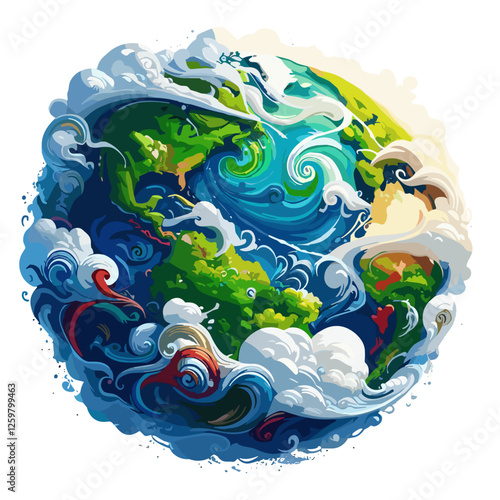 Vector illustration of the earth