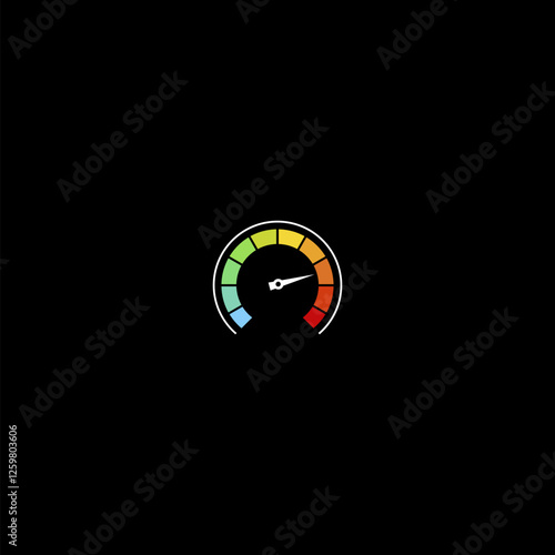 Pain measurement scale icon isolated on dark background