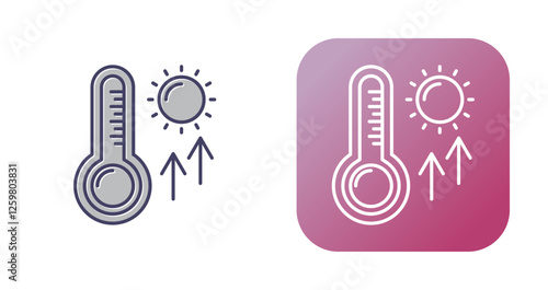 High Temperatures Vector Icon