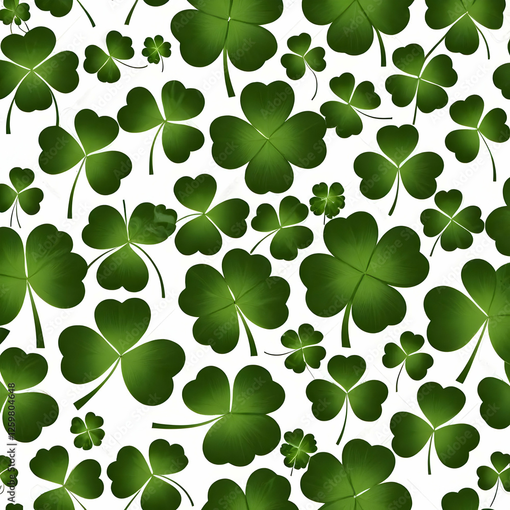 St Patricks Day seamless clover pattern background St Patricks Day seamless clover pattern background