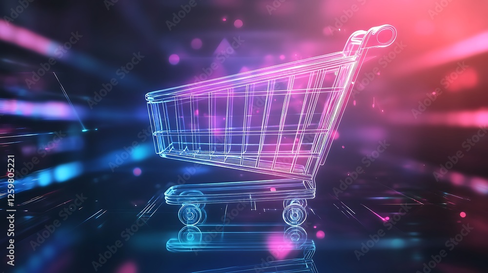 shopping cart in motion shopping cart in motion