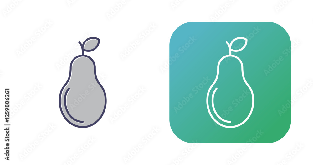 Pear Vector Icon Pear Vector Icon