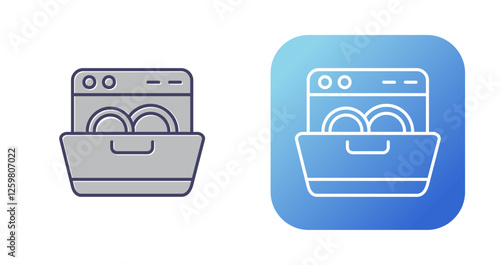 Dishwasher Vector Icon