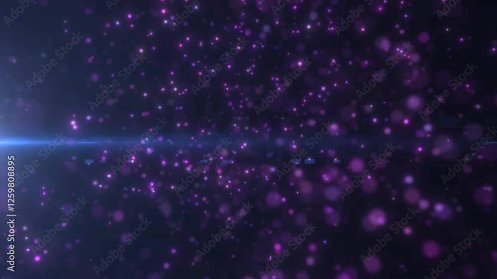 Purple and pink bokeh lights on a dark background create a whimsical and cosmic ambiance, perfect for artistic designs, video in high quality 4k, motion design