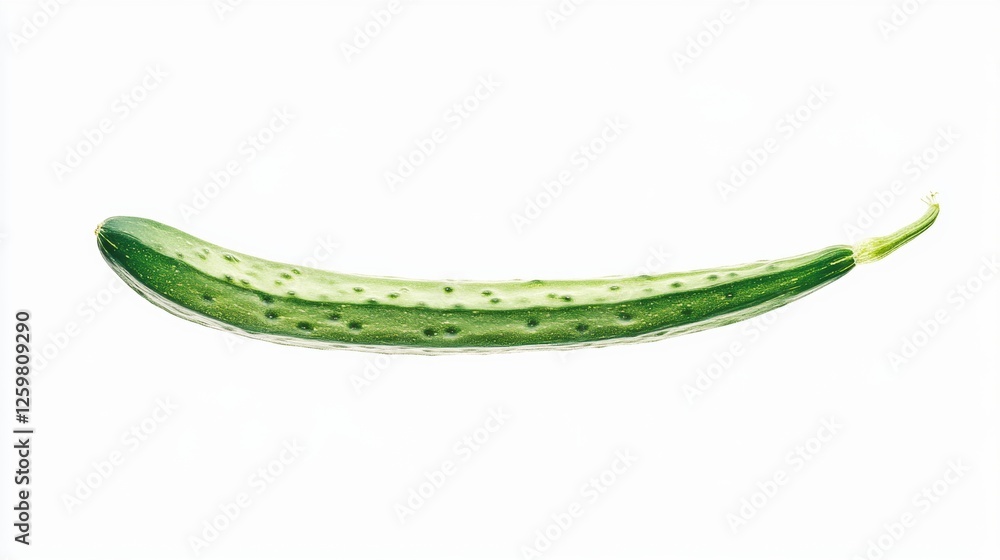 Fresh Green Cucumber Isolated on White Background Highlighting Its Crisp Texture and Natural Beauty Fresh Green Cucumber Isolated on White Background Highlighting Its Crisp Texture and Natural Beauty