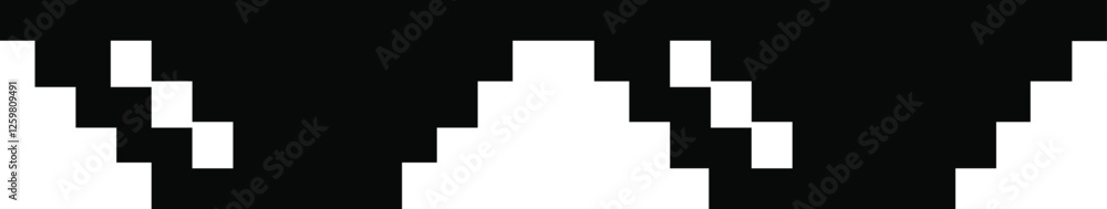 Black Pixelated Glasses Isolated Vector Illustratio Black Pixelated Glasses Isolated Vector Illustratio
