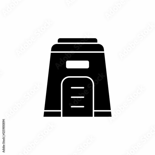 Compost Bin Silhouette Icon Design Illustration