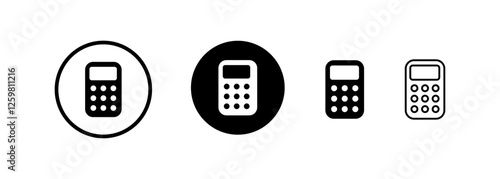 Calculator Logo Icon Vector Illustration on White Background